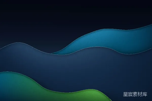 高清摄影 深蓝色和绿色的抽象波浪形图案