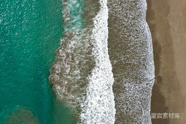高清摄影 俯瞰海滩和海洋的景色