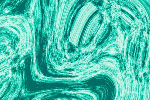 高清摄影 青绿色调的抽象涡旋图案。