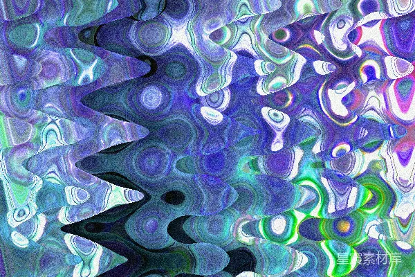 高清摄影 蓝色和绿色的波浪状抽象图案
