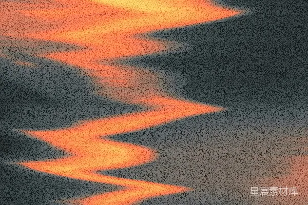高清摄影 在深色背景上有一个橙色的波浪形图案。