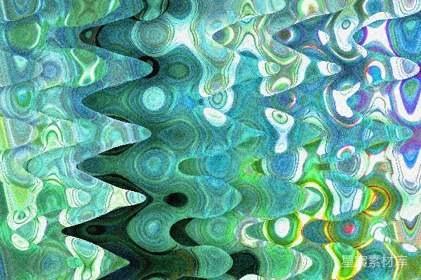 高清摄影 蓝绿色调的抽象波浪图案