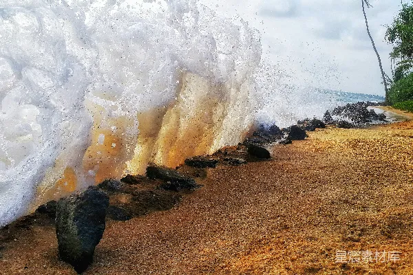 高清摄影 海岸浪花