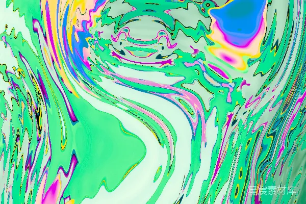 高清摄影 抽象的绿色和粉色流动艺术