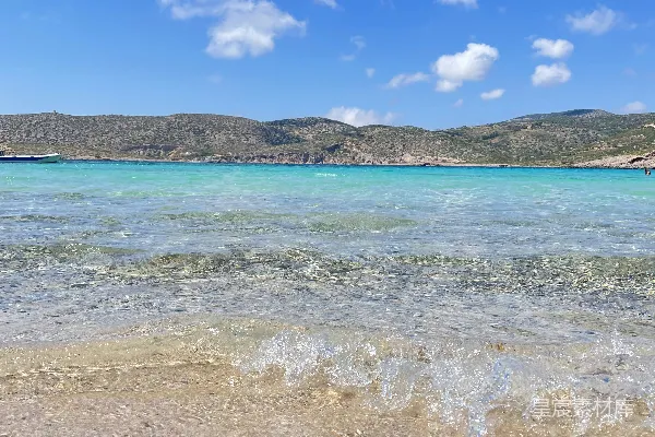 高清摄影 从海滩岸边看海洋的景色