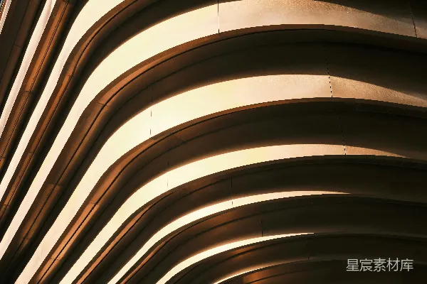 高清摄影 弯曲的建筑线条与戏剧性的阴影
