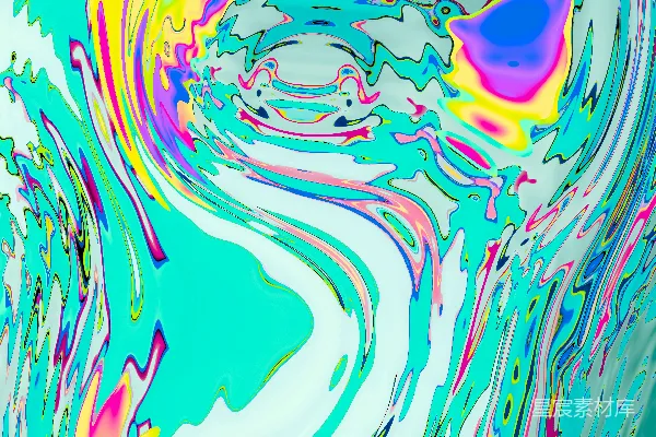 高清摄影 抽象的漩涡图案，色彩鲜艳，光线灵动。