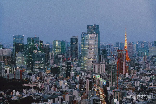 高清摄影 山顶上俯瞰的夜晚城市景色