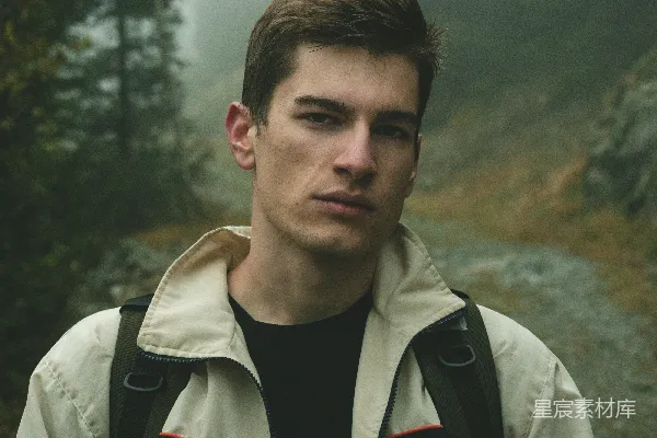 高清摄影 穿着白色夹克的男人站在白天的绿色树木附近。