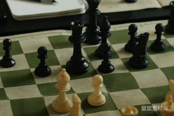 高清摄影 棋盘上的棋子