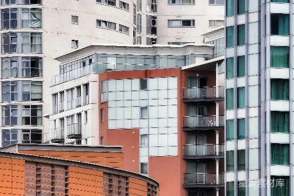 高清摄影 现代几何图案的建筑和阳台