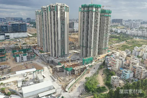 高清摄影 一个城市的建筑工地的鸟瞰图