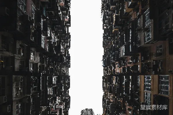 高清摄影 密集的高层公寓楼直指云霄。