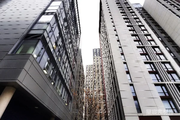 高清摄影 从下方看现代化高层建筑