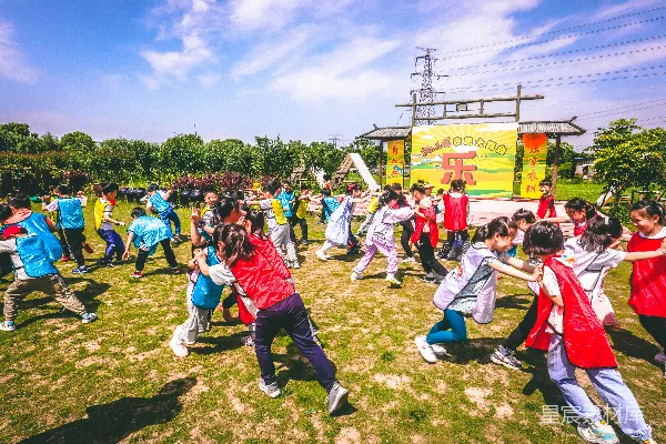 高清摄影 一群人站在一片郁郁葱葱的绿地上