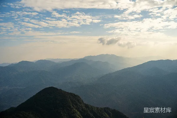 高清摄影 从高处俯瞰群山的景象
