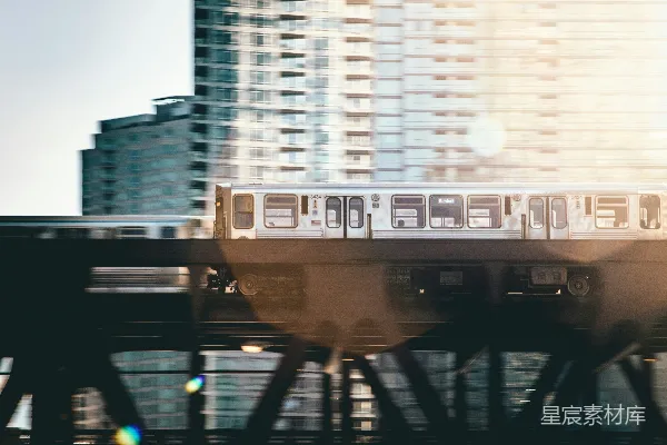 高清摄影 时间流逝摄影中的旅客列车