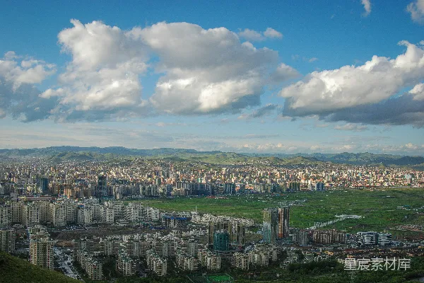 高清摄影 从高处俯瞰城市风景