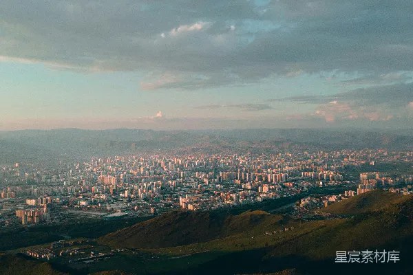 高清摄影 白天的城市建筑俯瞰图