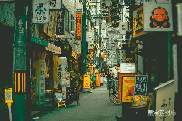 高清摄影 建筑之间的狭窄小路