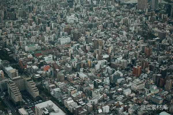 高清摄影 白天城市建筑的鸟瞰图