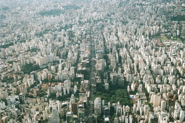 高清摄影 白天的建筑物航拍图