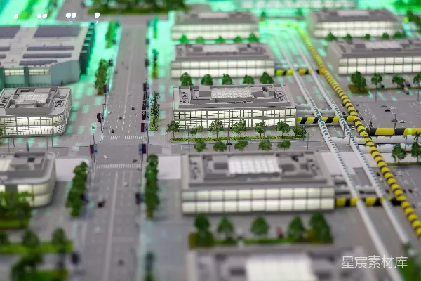 高清摄影 现代城市新区的建筑模型