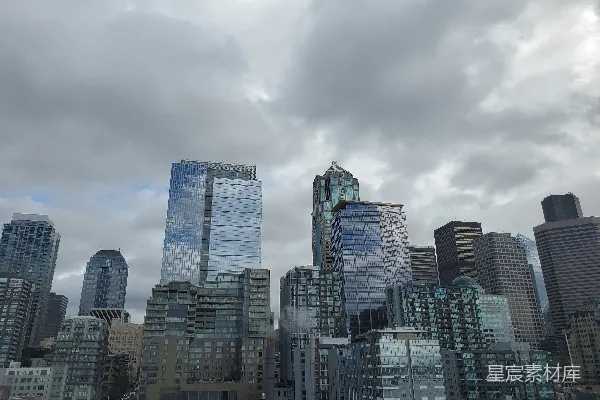 高清摄影 一座城市高大建筑物的景色