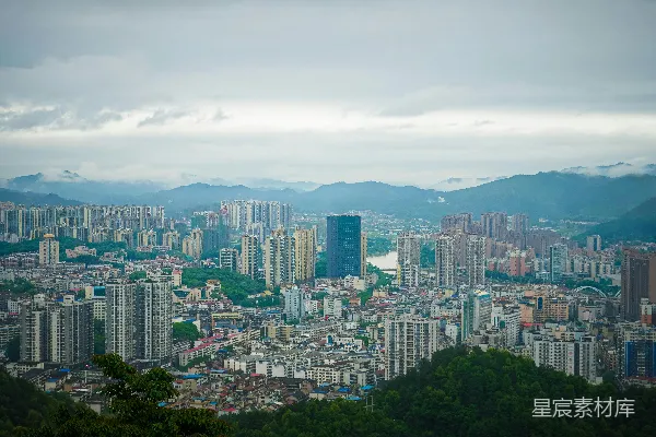 高清摄影 白天的城市建筑俯瞰图