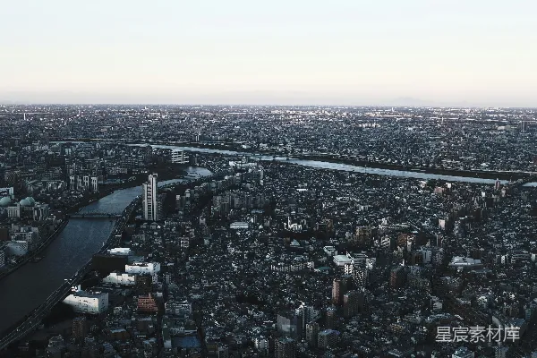 高清摄影 白天的城市建筑航拍图