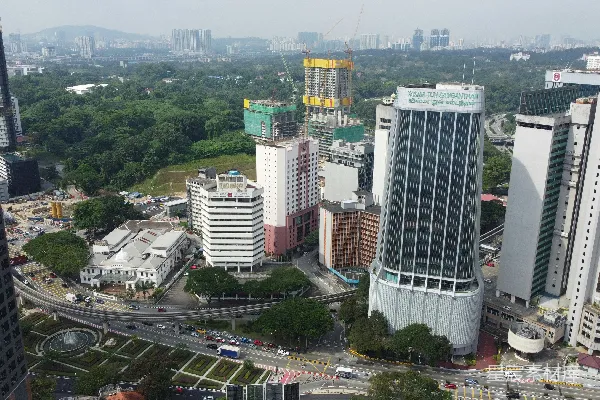 高清摄影 一座高楼林立的城市
