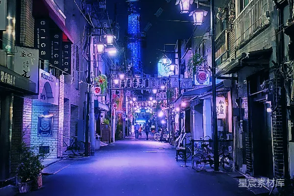 高清摄影 夜晚空荡的街道
