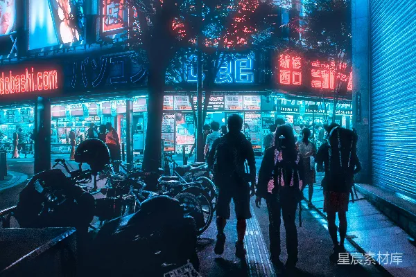 高清摄影 人们在人行道上行走