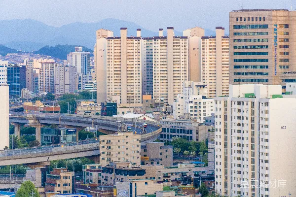 高清摄影 一座高楼林立的城市