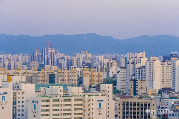 高清摄影 一座有许多建筑物的城市