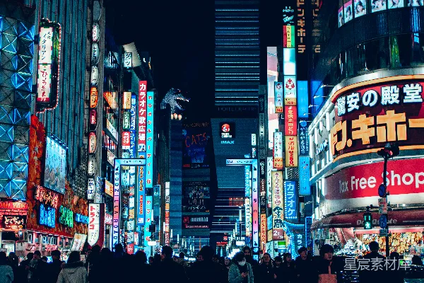 高清摄影 人们在夜间走在街上