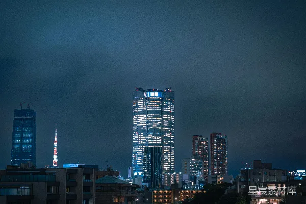 高清摄影 夜晚的城市天际线