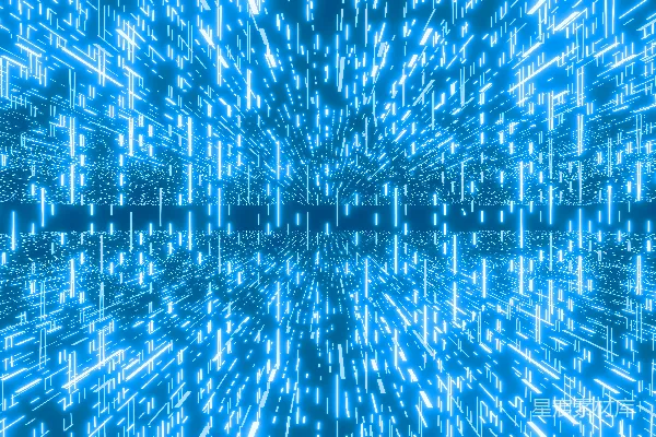 高清摄影 蓝光线条构成了一种数字化、未来感十足的图案。