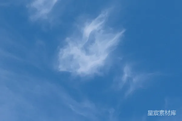 高清摄影 一架飞机在蓝天白云下飞行