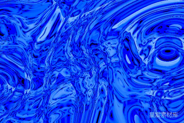 高清摄影 旋转的蓝色液体图案，有不同深浅的色调。