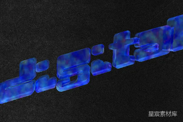 高清摄影 蓝色的3D文字，带有大理石纹理