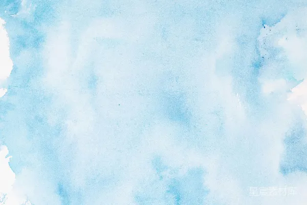 高清摄影 淡蓝色的水彩在白色背景上渲染。
