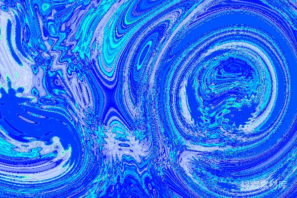 高清摄影 蓝绿色的抽象漩涡占据了图像的主要部分。