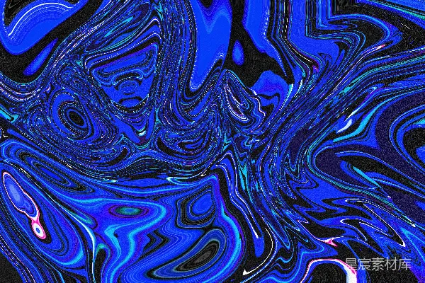 高清摄影 抽象蓝色艺术，带有漩涡图案。