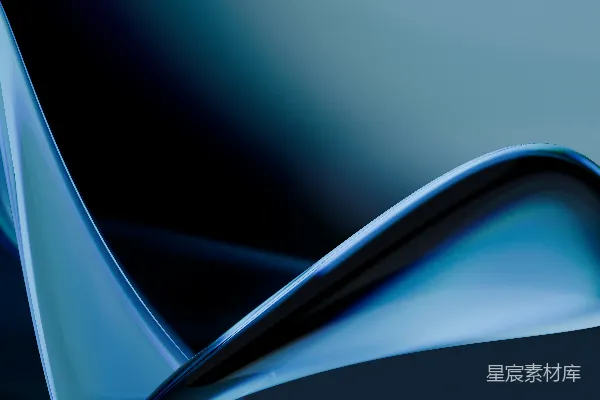 高清摄影 抽象的蓝色和黑色流动曲线
