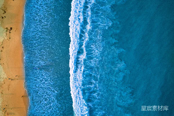 高清摄影 海面上的蓝色波浪