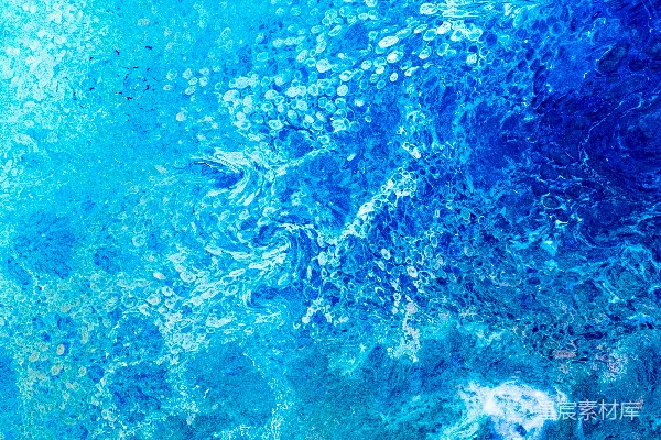 高清摄影 蓝棕抽象画