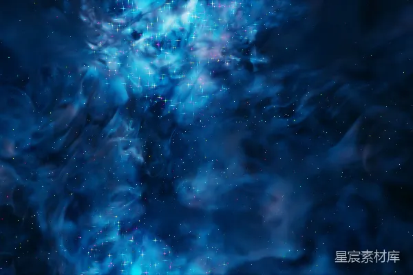 高清摄影 一片蓝色和黑色的太空，充满了星星。