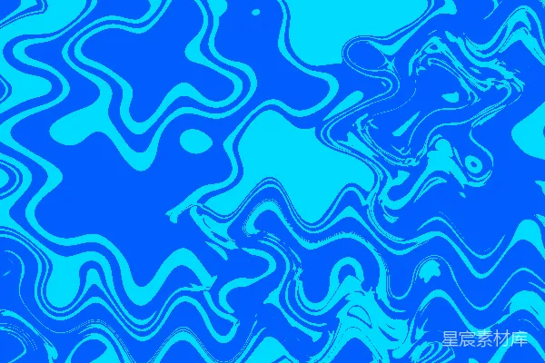 高清摄影 抽象的波浪图案，呈现出不同深浅的蓝色。