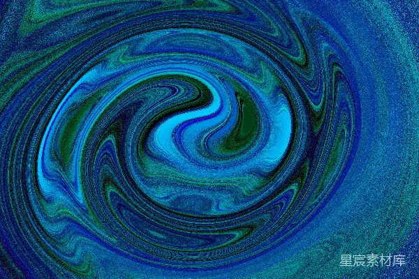 高清摄影 一幅抽象的蓝色漩涡画作